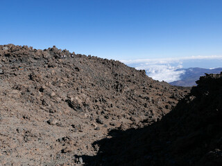 View from mount Teide 3 715 m on European Tenerife island in Spain