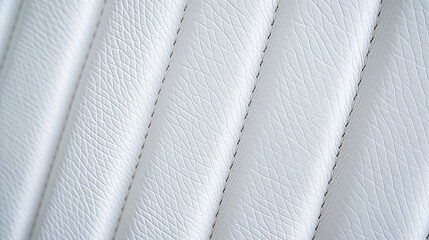 Striped white background with diagonal stripes with a natural leather texture. Banner, leather cover, leather wallpaper, upholstery pattern