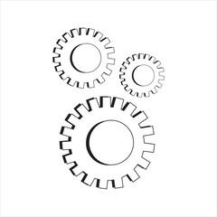 Gear icon vector.Gear sign Isolated on white background. Flat style for graphic design, logo, Web, UI, mobile app, EPS10