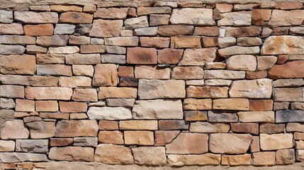 Obraz premium Uneven stone wall as background, gray color pattern of original stone wall surface decorative modern style design