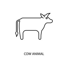 cow animal concept line icon. Simple element illustration. cow animal concept outline symbol design.