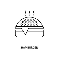 hamburger concept line icon. Simple element illustration. hamburger concept outline symbol design.