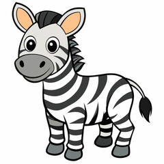 Graphical set of zebra isolated on white background,vector illustration

