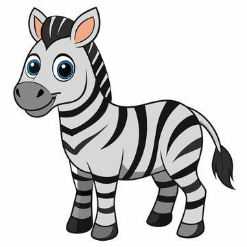 vGraphical set of zebra isolated on white background,vector illustration

