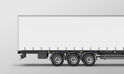 대형 카고 트럭 목업 Large Cargo Truck mock up