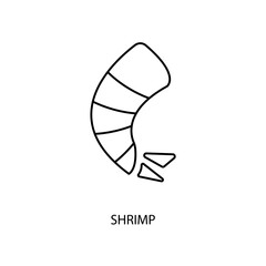 shrimp concept line icon. Simple element illustration. shrimp concept outline symbol design.