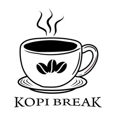 KOPI BREAK,,KOPI PANAS, CANGKIR KOPI, 