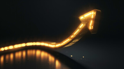 Financial Growth Concept with Rising Arrow Curve 
