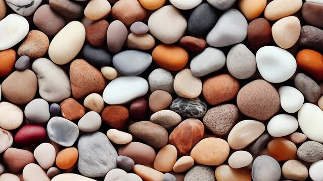 Abstract animation with a natural, stone pebble texture and pan effect. High quality 4k footage