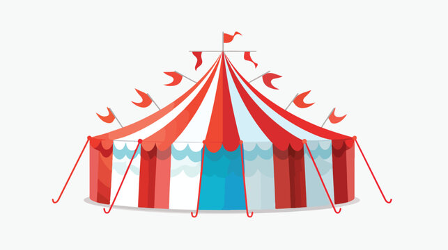 Carnival circus tent flag striped image isolated 