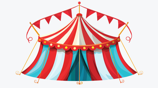 Carnival circus tent flag striped image isolated 