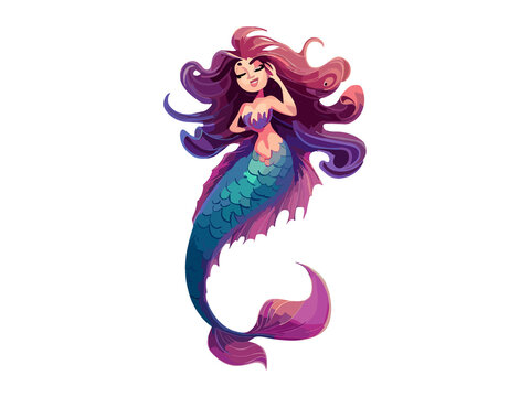 Watercolor Mermaid Png clipart illustration