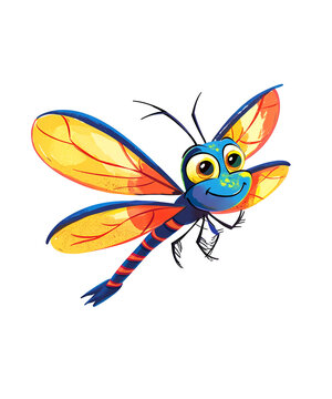 cute dragonfly  on a PNG background