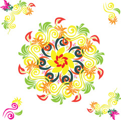 Fototapeta na wymiar This is simple and vector abstract floral background. It is editable.