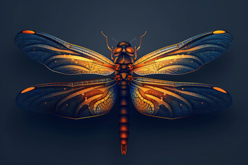 beautiful dragonfly logo