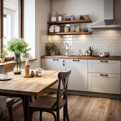 Beautiful kitchen interior in the style of Provence