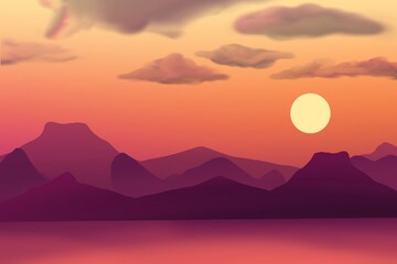 Lofi sky clouds. Sunset. aesthetics for wallpaper