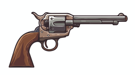 Cowboy gun isolated icon isolated on white background