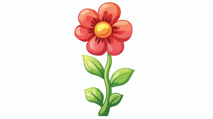 Cute flower isolated icon isolated on white backgroud