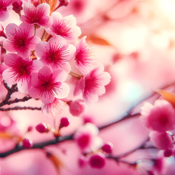 Beautiful pink cherry blossom