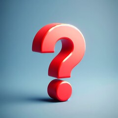 3D Question Mark icon with isolate background