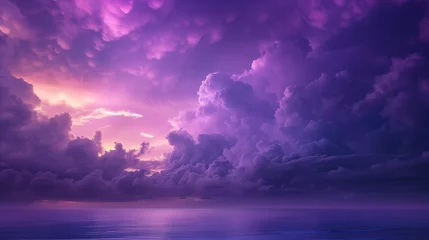 Poster Violet sky background with copy space © Natalina