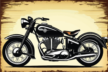 Retro style motorbike illustration. Vintage motorcycle, motorcycle, classic motorcycle. Classic vintage motorcycle. Motorcycle vintage graphics. illustration of classic motorcycle. Vintage motorcycle.