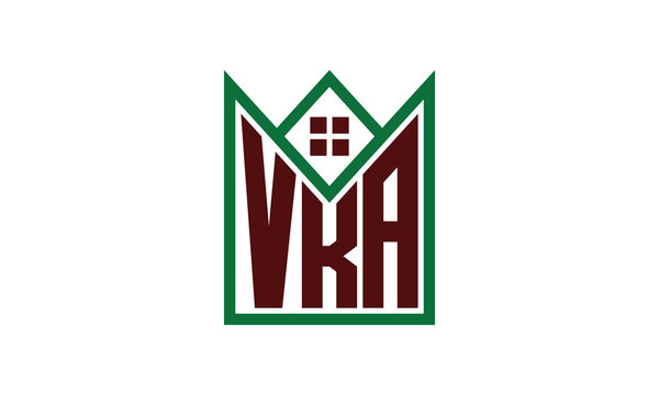 VKA initial letter real estate builders logo design vector. construction, housing, home marker, property, building, apartment, flat, compartment, business, corporate, house rent, rental, commercial