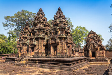 Banteay Srei Hindu Temple located in the area of Angkor Wat, Cambodia - 749499155
