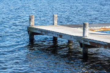 small jetty on the lake