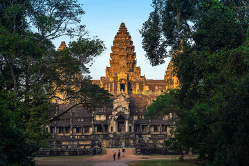 Angkor Wat from the East gate in Siem Reap, Cambodia, was inscribed on the UNESCO World Heritage List in 1992. - 749499598