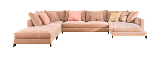 Light Rose sofa, 3D rendering
