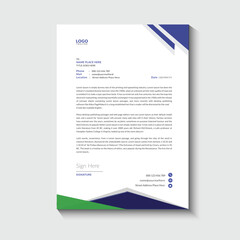 Corporate business letterhead design abstract background