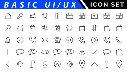 ux ui Icons bundle. Linear dot style Icons. Vector illustration