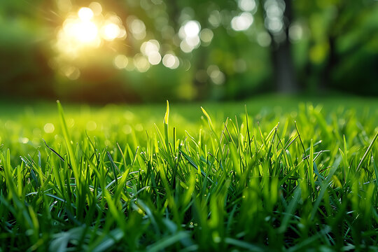closeup green grass