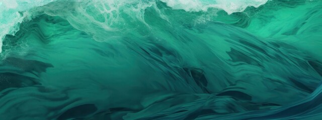 Fototapeta na wymiar Painting of a Wave in the Ocean Generative AI