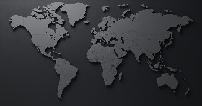 World Map black
