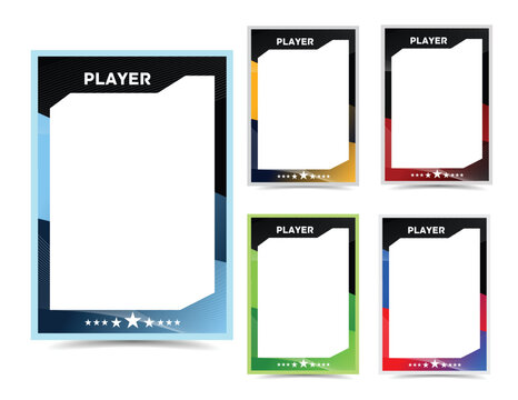 Sport player trading card frame border