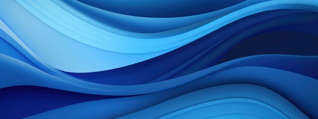 Blue and White Wavy Lines Background Generative AI