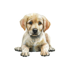 cute dog vector illustration in watercolour style