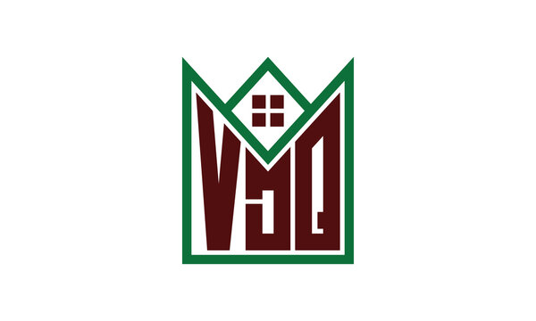VDQ initial letter real estate builders logo design vector. construction, housing, home marker, property, building, apartment, flat, compartment, business, corporate, house rent, rental, commercial