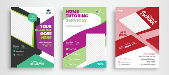 Education Book Cover Design Template in A4. Can be adapt to Brochure, Annual Report, Magazine, Poster, Business Presentation, Portfolio, Flyer, Banner, Website.