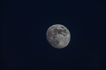 Half Moon,Waxing means that it is getting bigger..