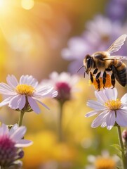 The Buzz of Life: Spring Flowers Come Alive with Bee Pollination