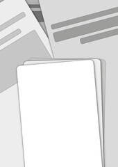 blank folder with documents