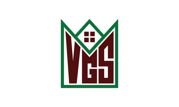 VGS initial letter real estate builders logo design vector. construction, housing, home marker, property, building, apartment, flat, compartment, business, corporate, house rent, rental, commercial