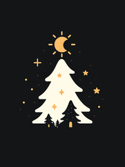 Obraz premium Christmas Tree Vector: The Holiday Spirit Is Upon Us This X-Mas! Merry Celebrations! Santa Claus