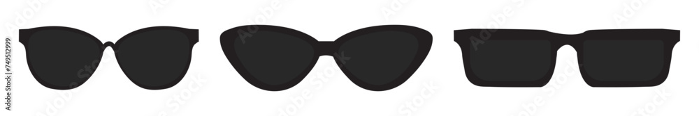 Poster sunglasses icon set | sunglasses vector illustration logo | dark glasses icons isolated collection