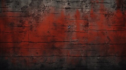 Old wooden background with red and black stripes. Abstract grunge background