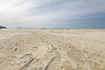 views of the beach inside the Parco dell'Uccellina, Grosseto, Tuscany, Italy